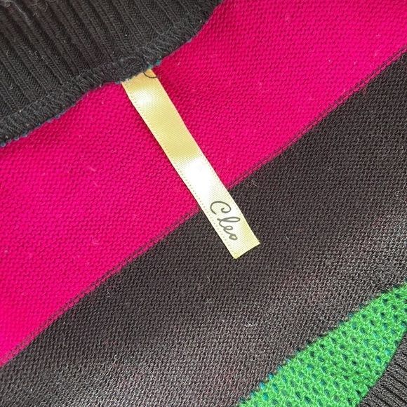 C Leo Knit Mini Multi Color Dress Size L - Picture 6 of 7